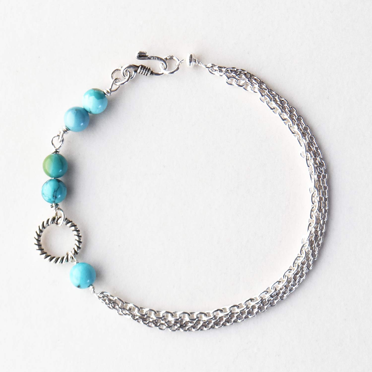 ターコイズシルバーブレスレット Turquoise Silver Bracelet – gemish ｜ジェミッシュ 天然石ジュエリー通販サイト