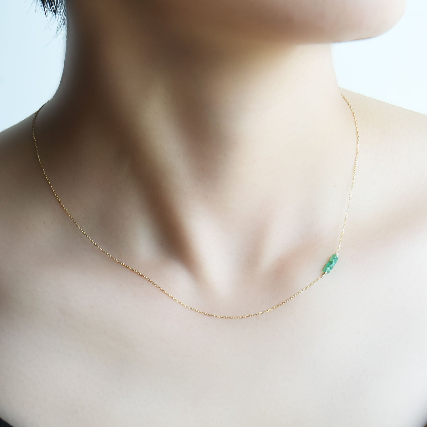 K エメラルドネックレスの誕生石 K Emerald Necklace