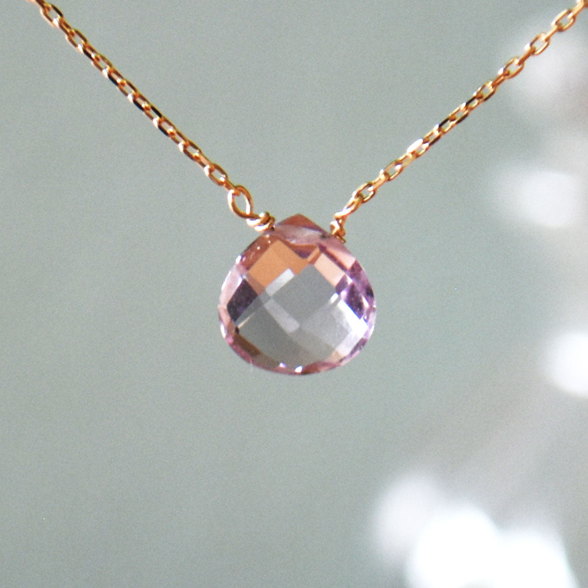 K10 アメジストネックレス【2月の誕生石】 K10 Amethyst Necklace