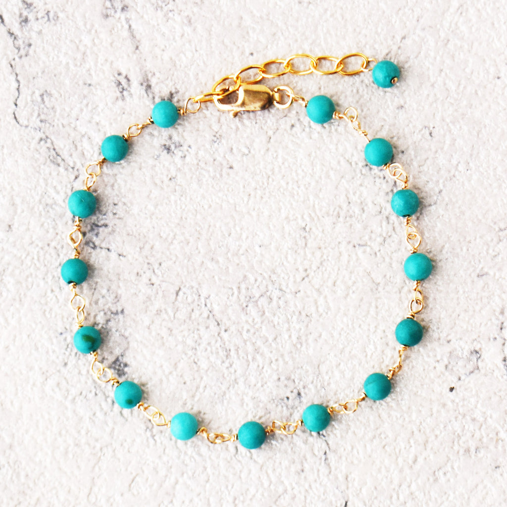 ターコイズブレスレット【12月の誕生石】Turquoise Bracelet