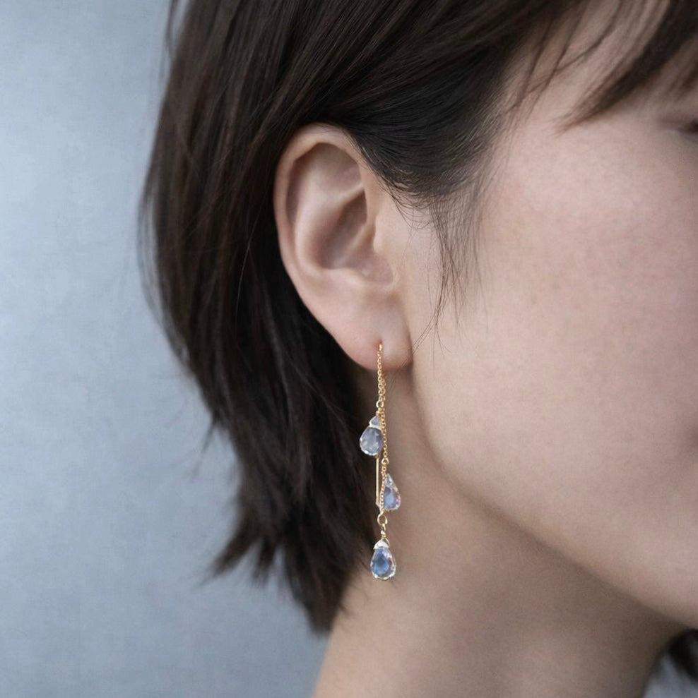 Crystal Earrings [April Birthstone]