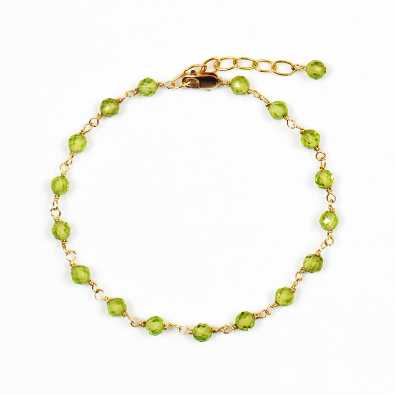 ペリドットブレスレット【8月の誕生石】Peridot Bracelet