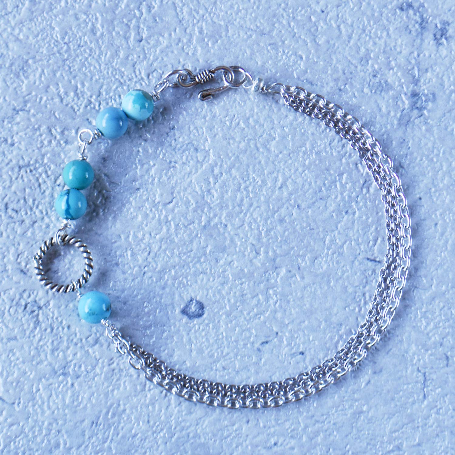 ターコイズシルバーブレスレット Turquoise Silver Bracelet – gemish ｜ジェミッシュ 天然石ジュエリー通販サイト