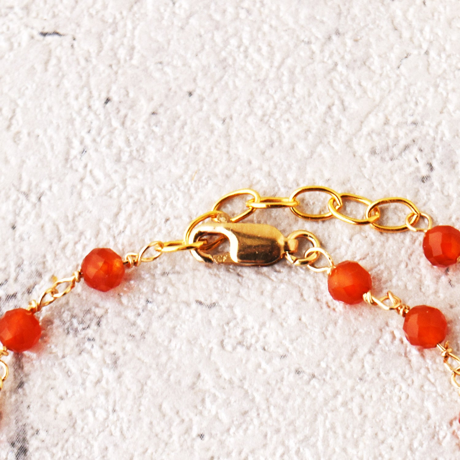 カーネリアンブレスレット【７月の誕生石】