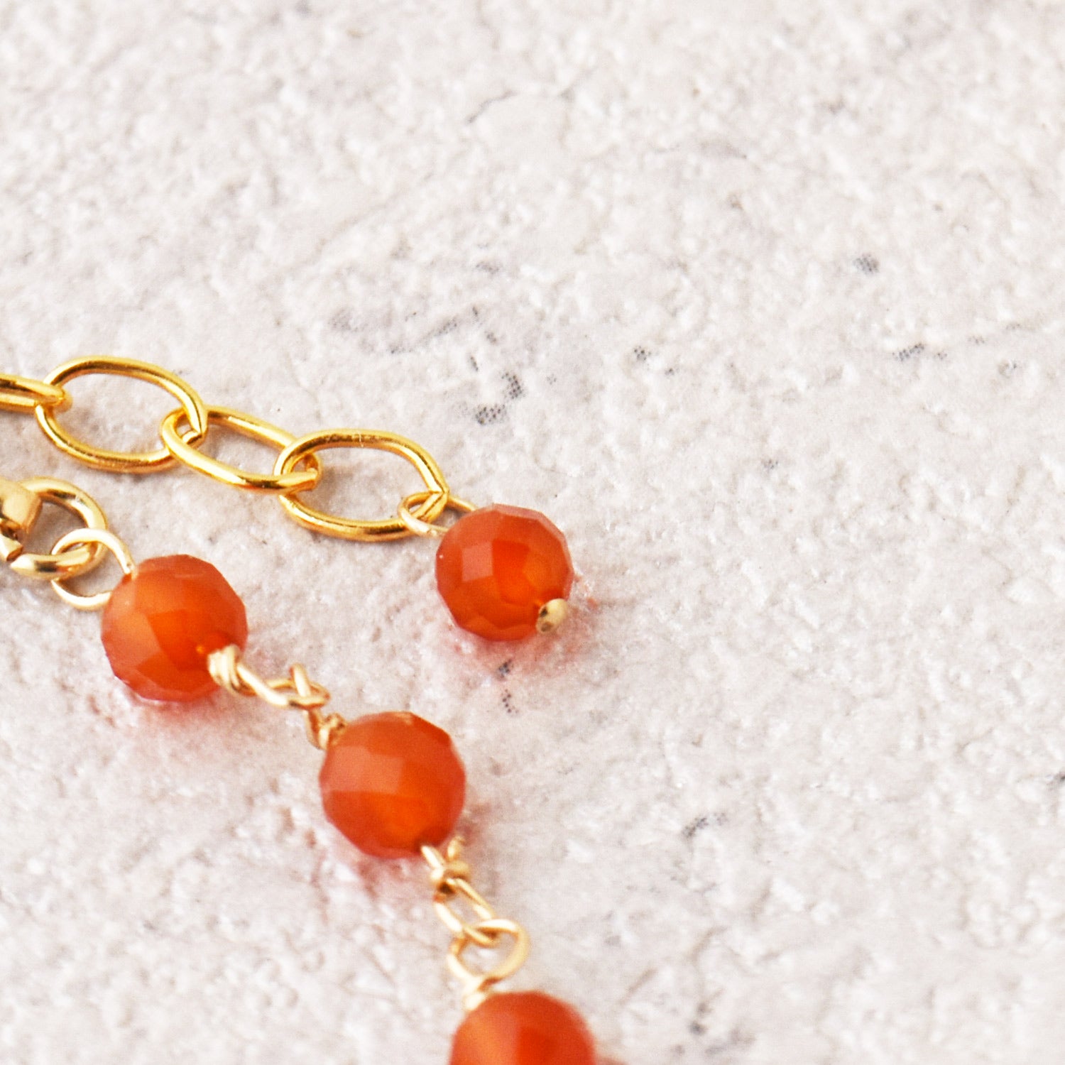 カーネリアンブレスレット【７月の誕生石】