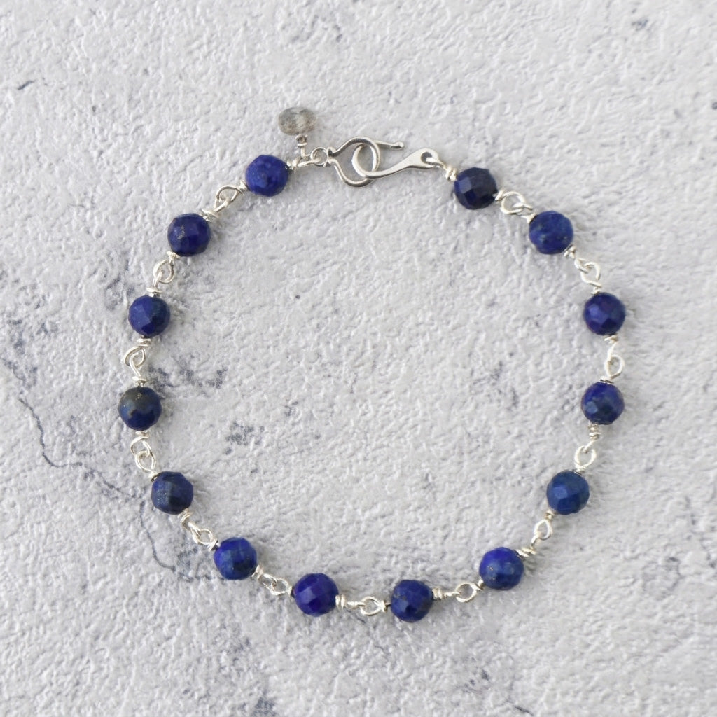 Lapis Lazuli Silver Bracelet