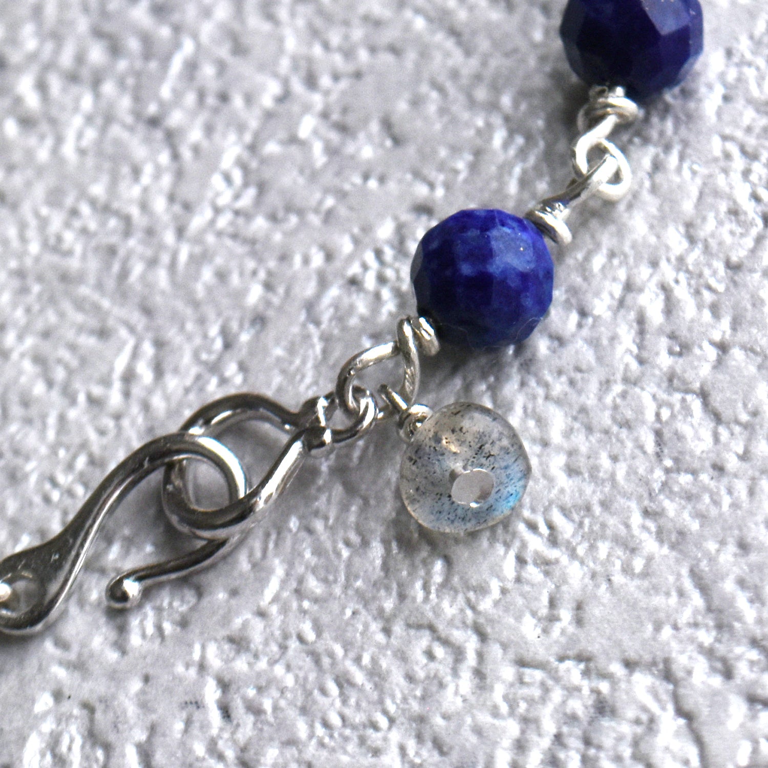 Bracelet en argent lapis-lazuli 【pierre de naissance de décembre】
