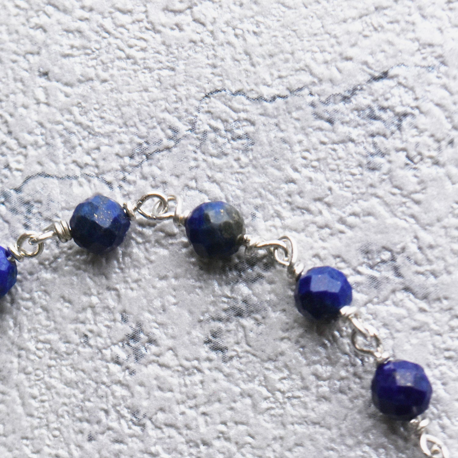 Bracelet en argent lapis-lazuli 【pierre de naissance de décembre】