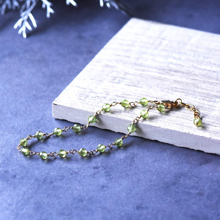 ペリドットブレスレット【8月の誕生石】Peridot Bracelet