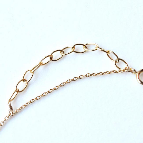 カレンシルバーとケシパールのネックレス　Karen Silver Keshi Pearl Necklace