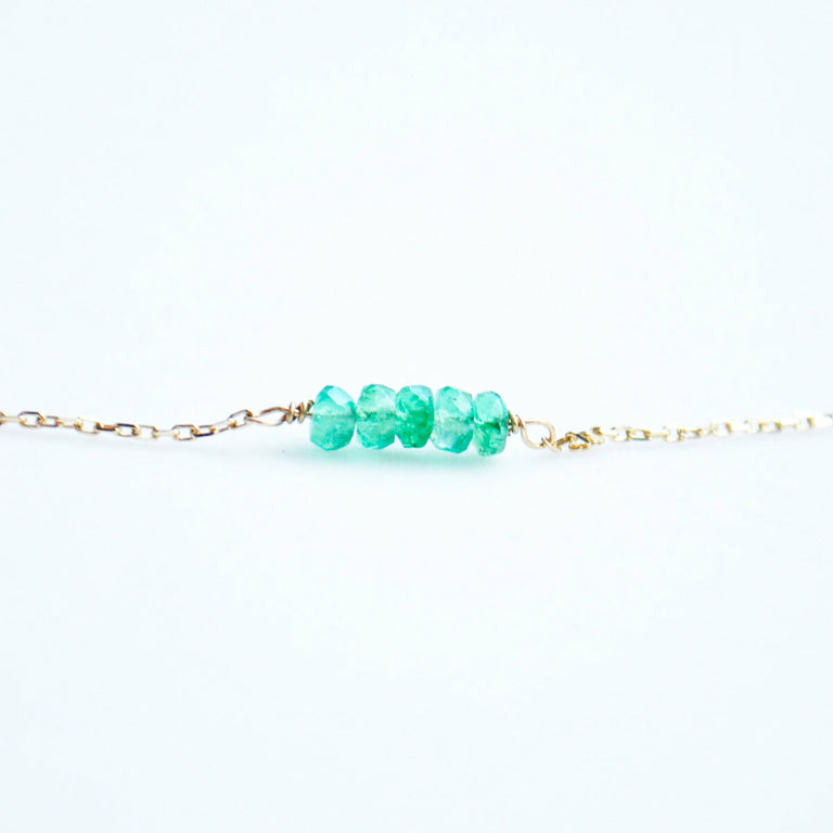 K10 エメラルドネックレス【5月の誕生石】 K10 Emerald Necklace – gemish - ジェミッシュ
