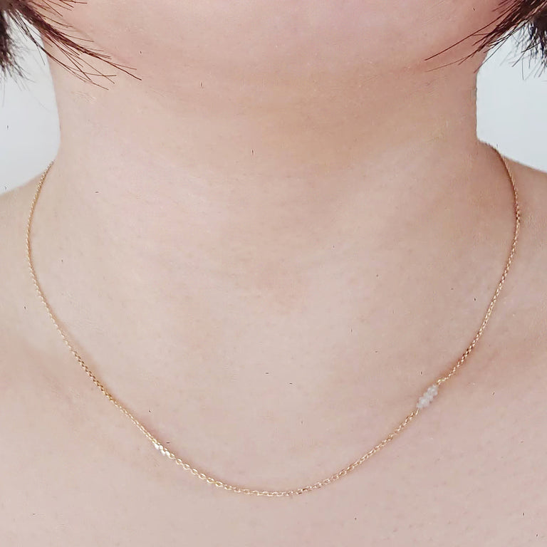 K18ダイアモンドネックレス 【4月の誕生石】 K18 Diamond Necklace – gemish - ジェミッシュ