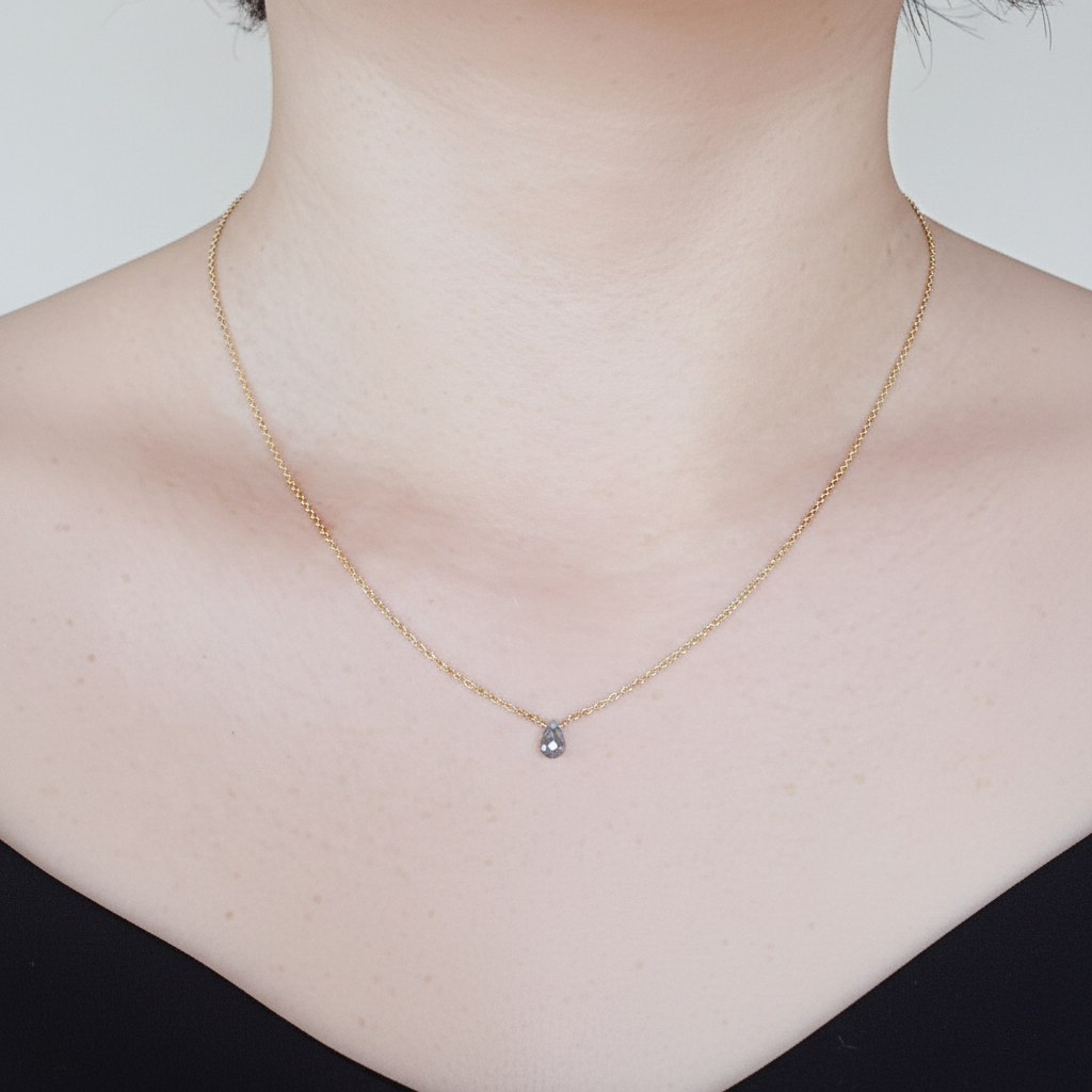 K10、K18グリーンサファイアネックレス【9月の誕生石】