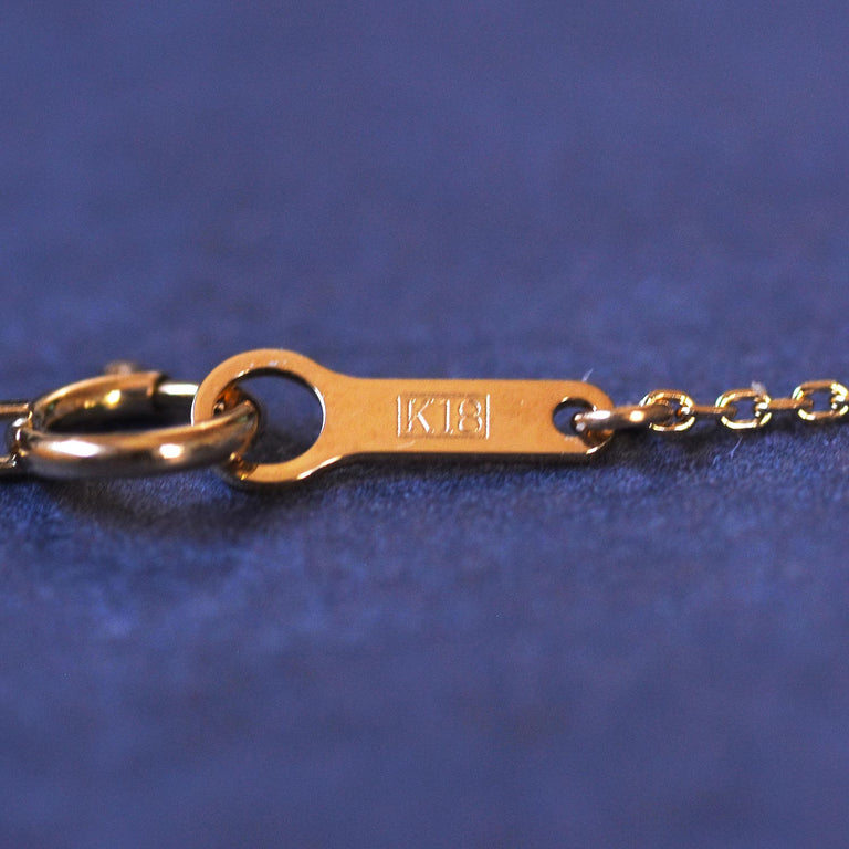 K18レインボームーンストーンドロップネックレス【6月の誕生石】