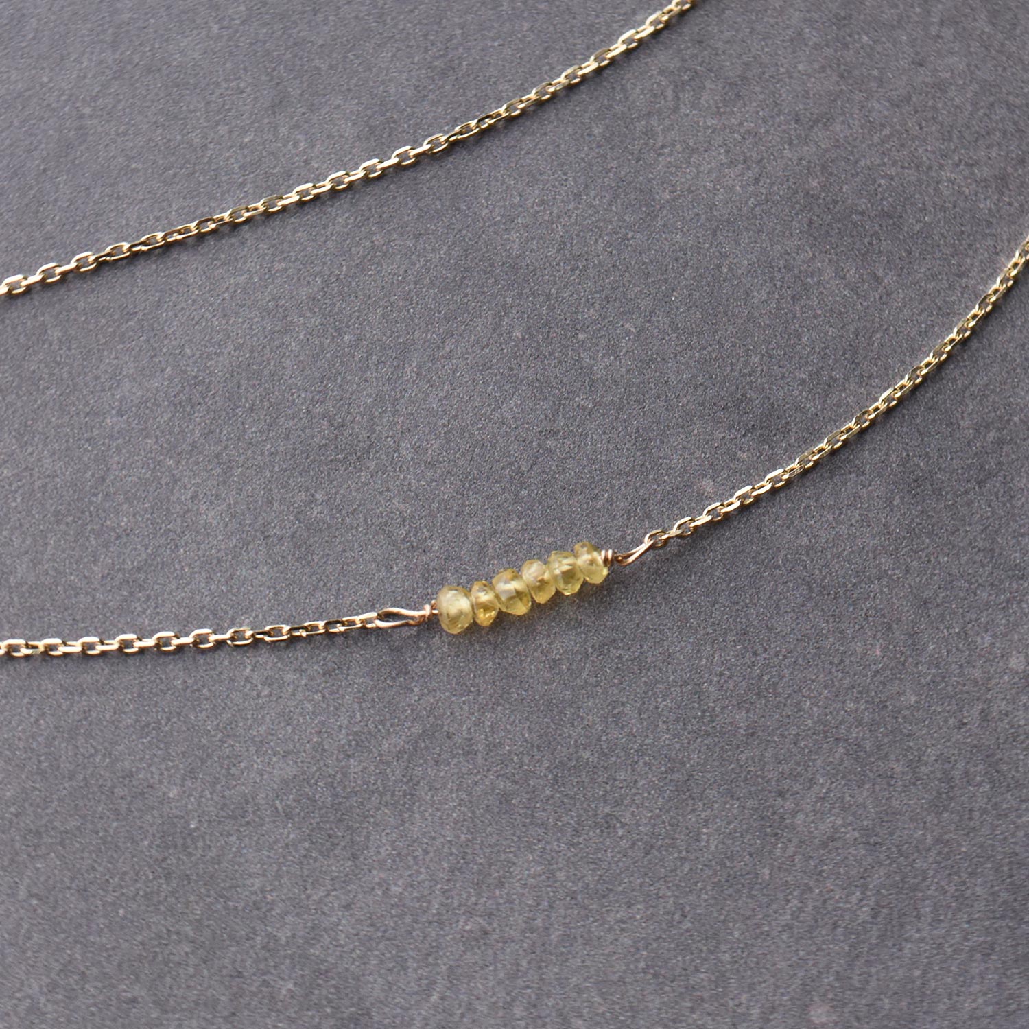 K10/K18 Yellow Sapphire Necklace [September Birthstone] 