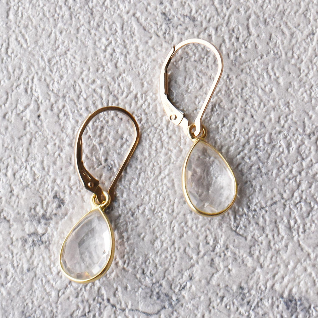 Boucles d'oreilles pendantes en pierre naturelle