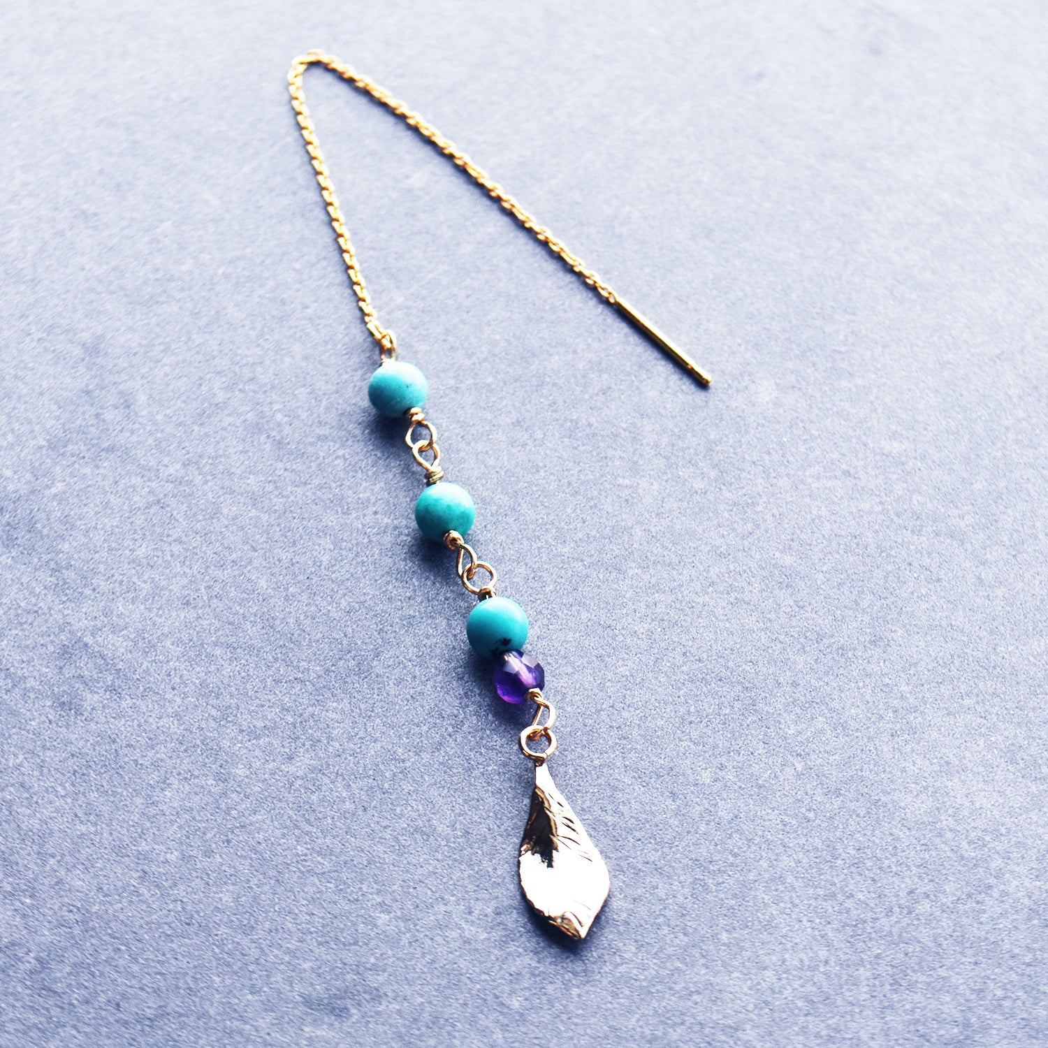Moonstone x Turquoise Earrings [June Birthstone]