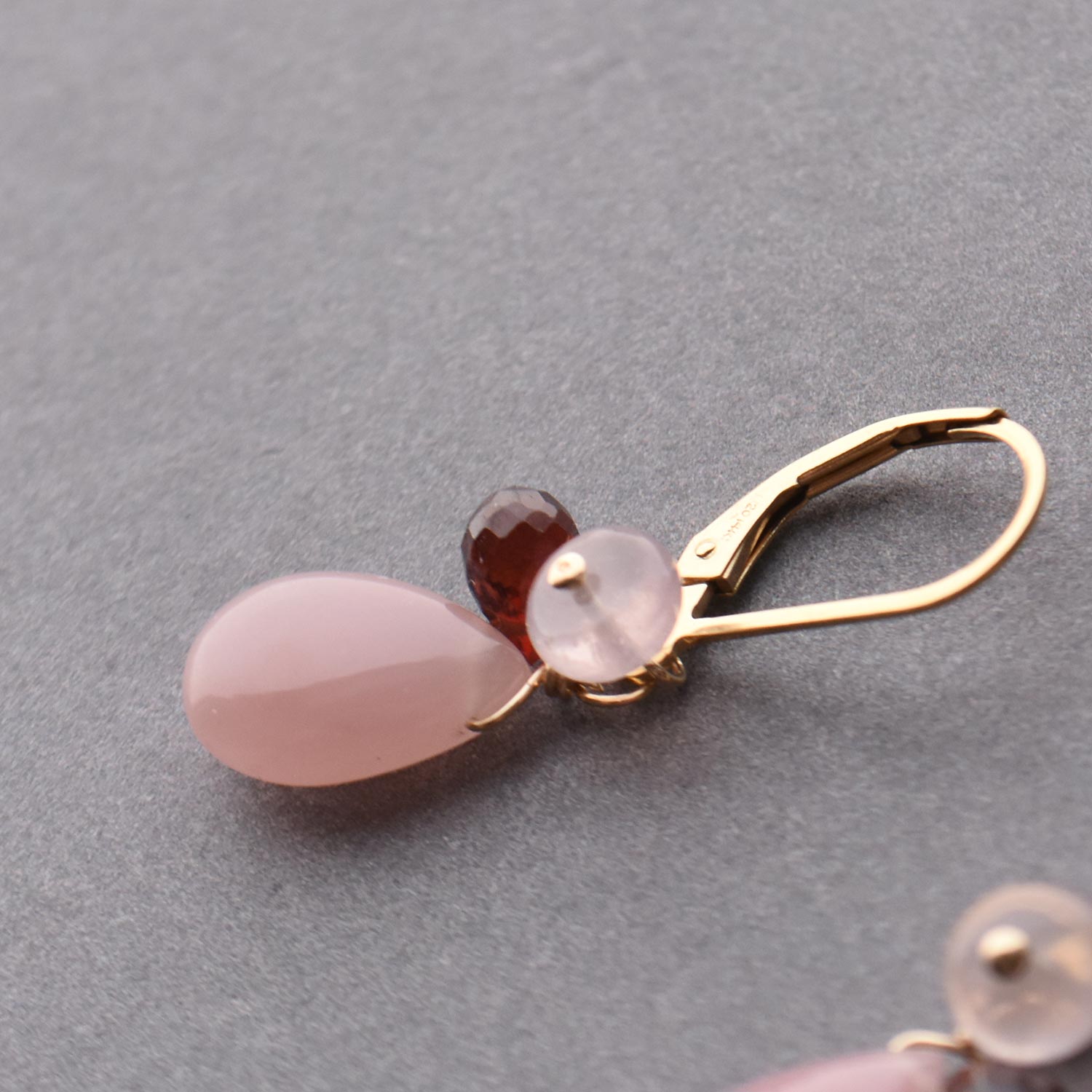 Garnet x Guava Quartz Earrings