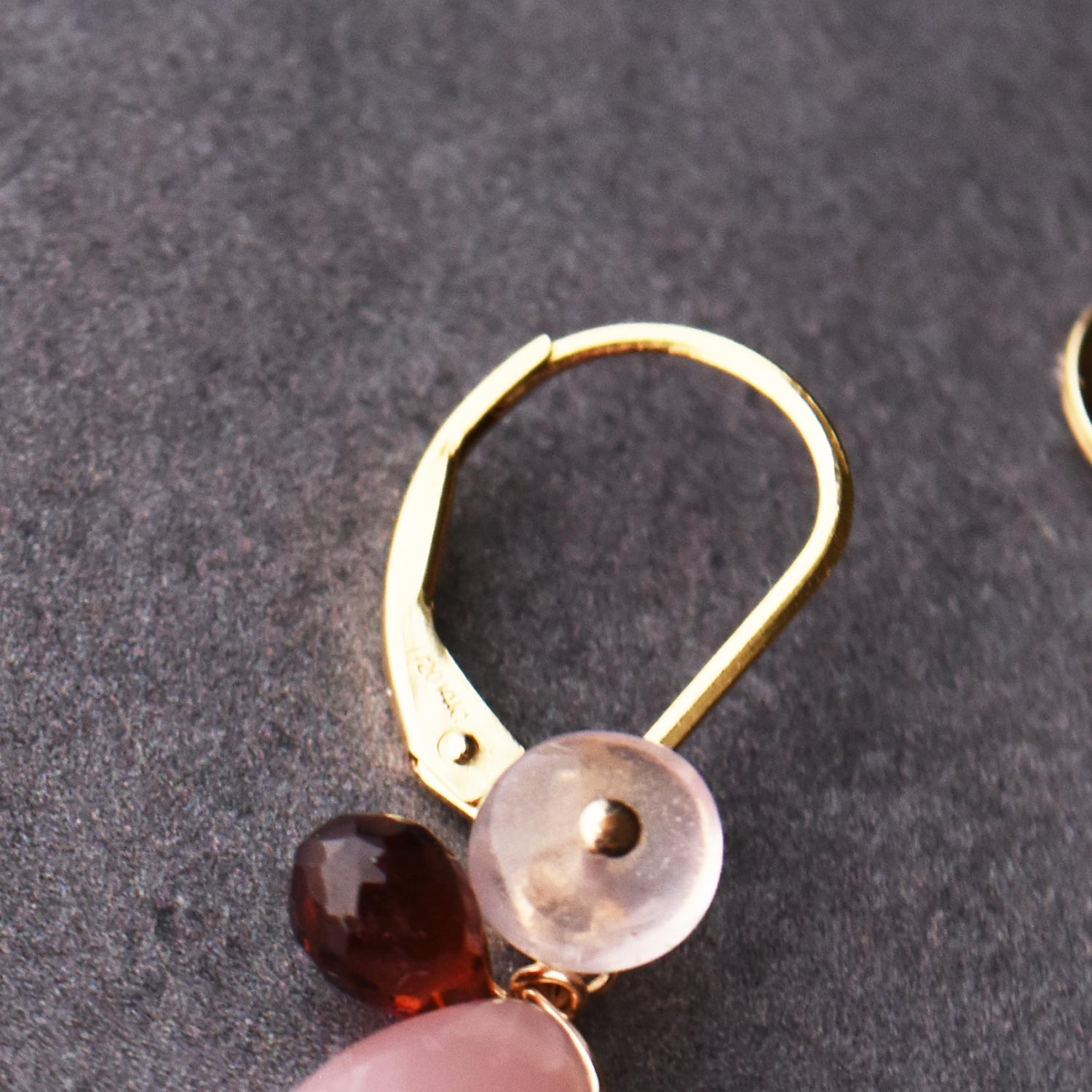 Garnet x Guava Quartz Earrings