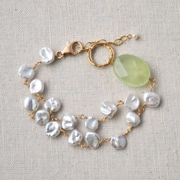 プレナイトブレスレット　Prehnite Bracelet