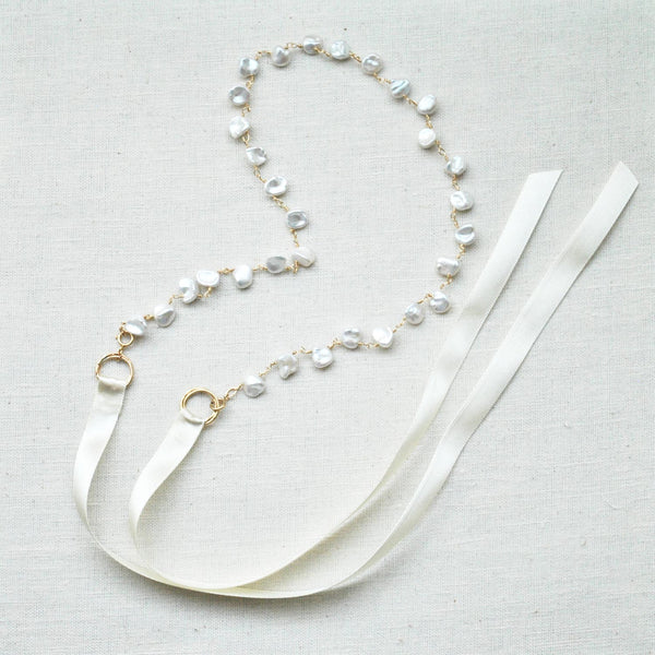 ケシパール2wayヘッドバンドネックレス　Keshi Pearl 2Way Headband Necklace