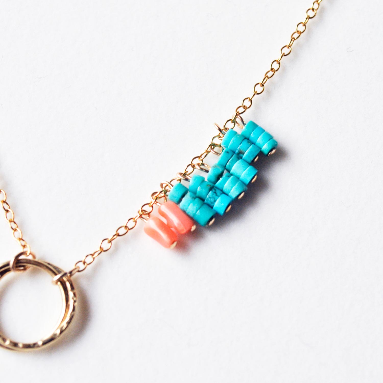 ターコイズと珊瑚のネックレス【12月の誕生石】 Turquoise Coral Necklace – gemish ｜ジェミッシュ  天然石ジュエリー通販サイト