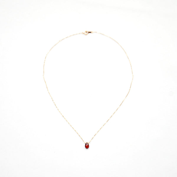 K10ガーネットのネックレス【1月の誕生石】　K10 Garnet Necklac