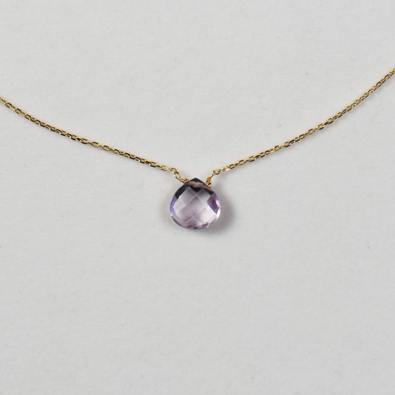 K10 アメジストネックレス【2月の誕生石】 K10 Amethyst Necklace