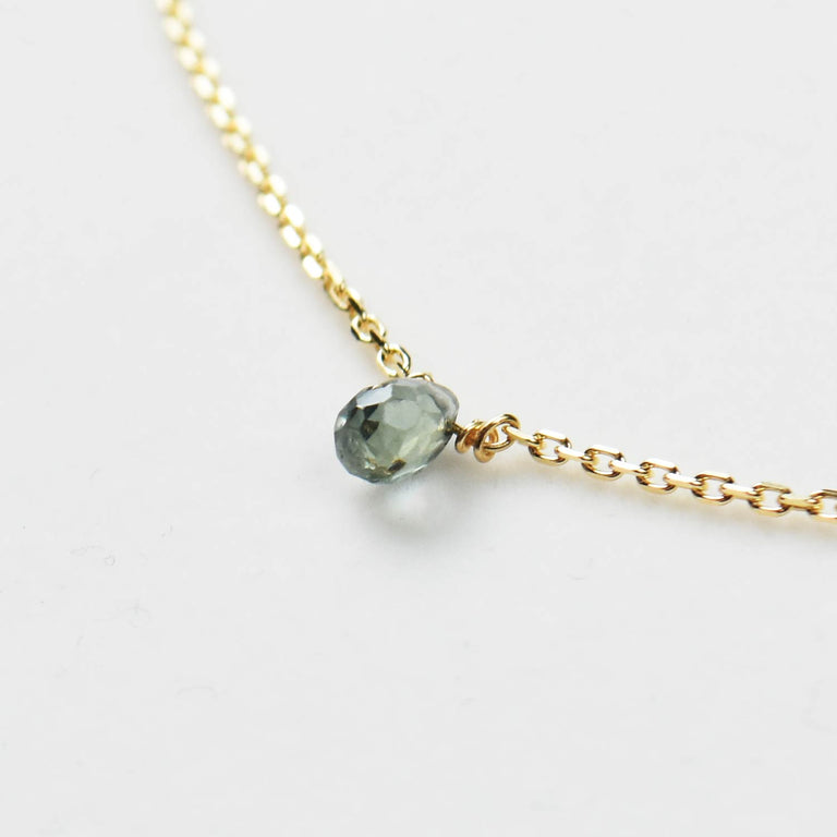 K10、K18グリーンサファイアネックレス K10 K18 Sapphire Necklace – gemish - ジェミッシュ