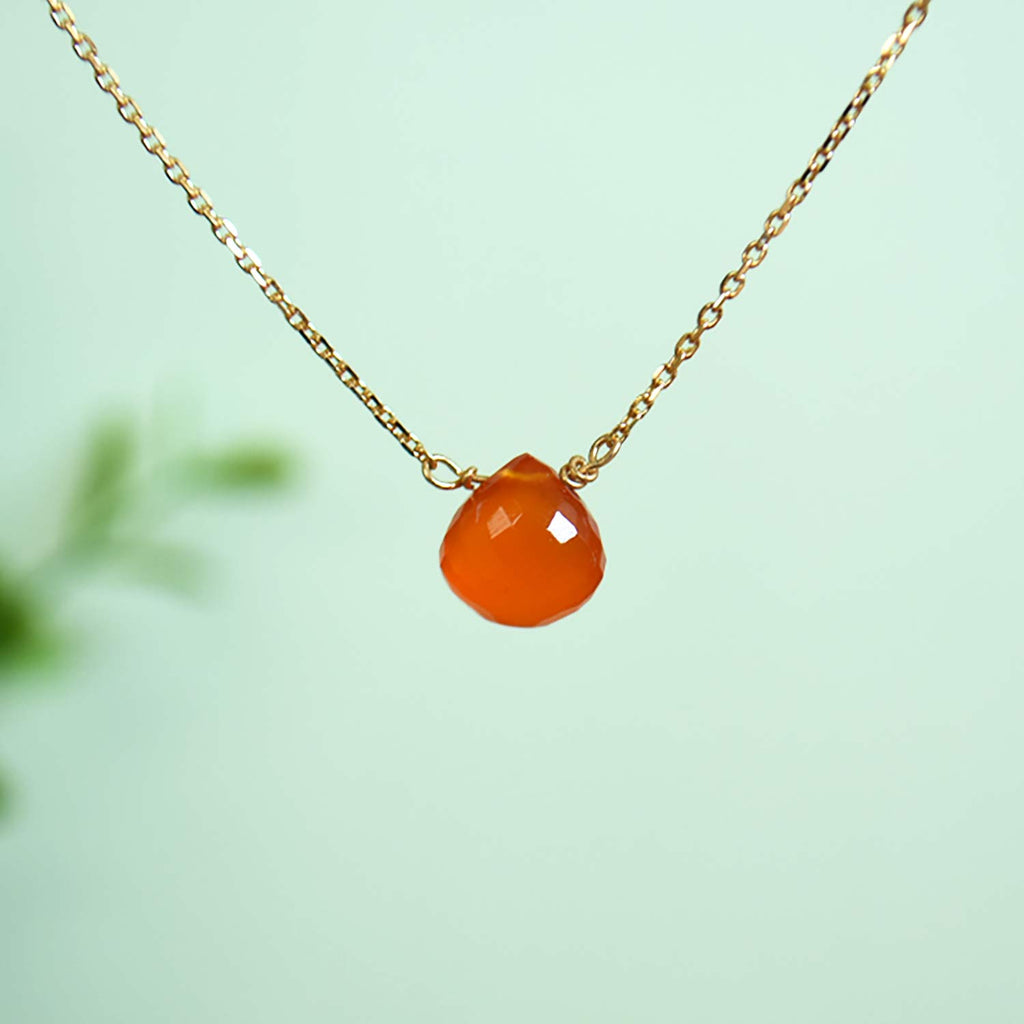 K10, K18 Carnelian Necklace [July Birthstone]