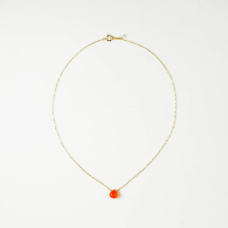 K18カーネリアンネックレス【7月の誕生石】K18 Carnelian Necklace 