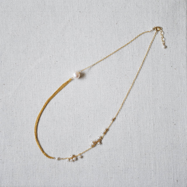アシメトリー淡水パールネックレス【6月の誕生石】 Asymmetry Freshwater Pearl Necklace – gemish -  ジェミッシュ