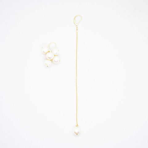 Freshwater Pearl Asymmetric Earrings