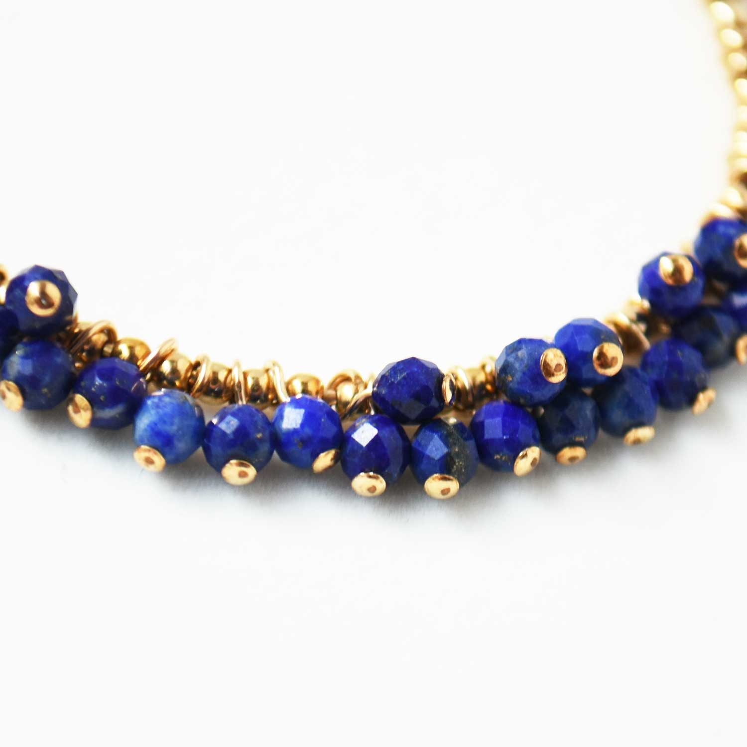 Lapis lazuli × Labradorite Hoop Earrings